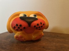 Vintage First Play Rubber Toy Squeak Dog - Hong Kong Clutch Doggy Squeak Works
