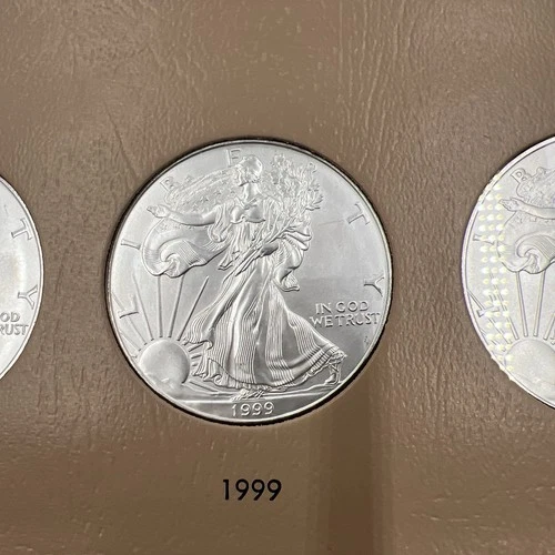 1999 $1 American Silver Eagle 1 Troy Oz Bullion US MINT IN PLASTIC CAPSULE