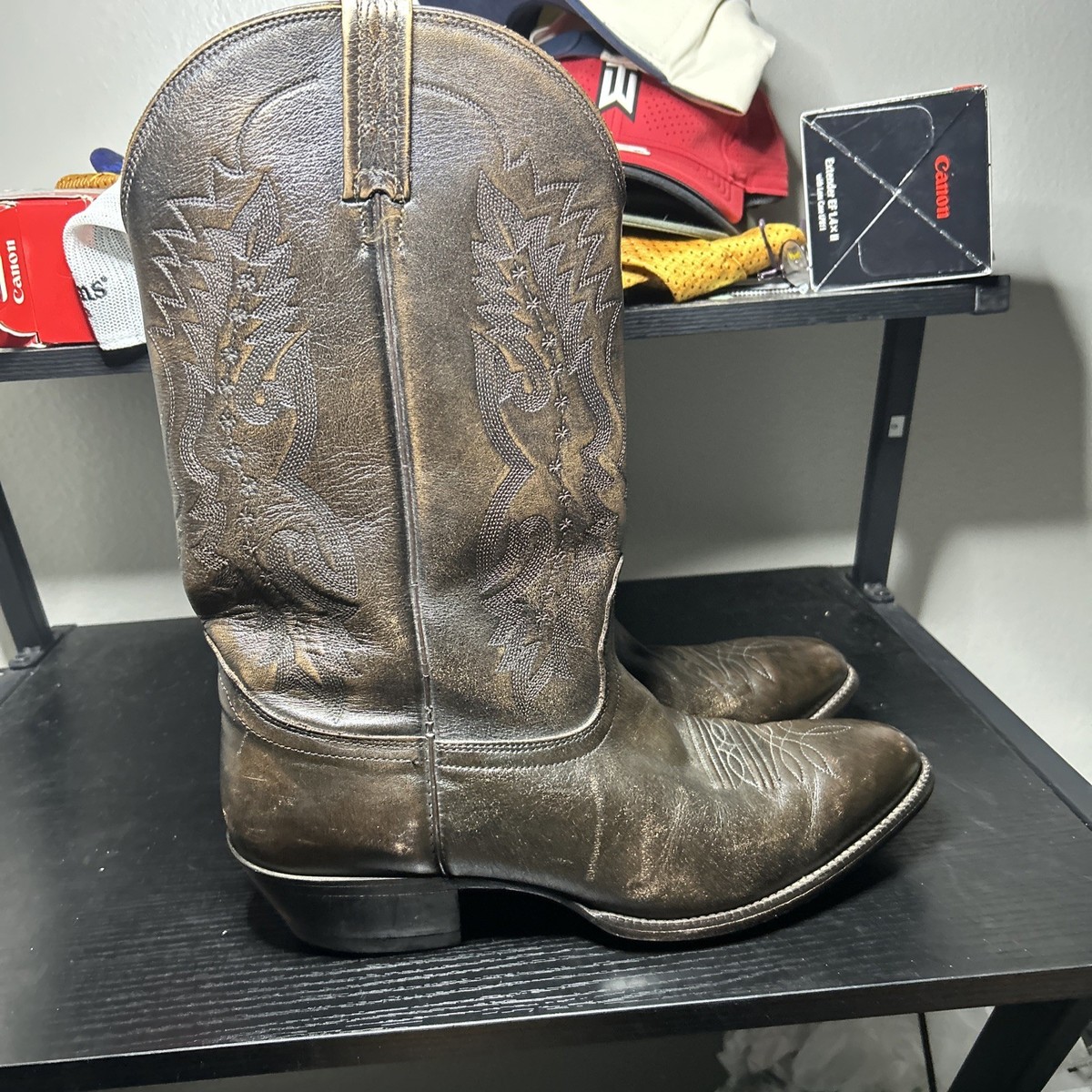 Nocona Mens Size 11 EE Brown Leather Cowboy Boots | eBay display picture 3