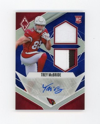 TREY MCBRIDE 2022 Panini Phoenix Blue Dual Patch Auto Rc #17/50 Cardinals RPA