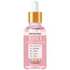 5 In 1 Vitamin C Serum for Face with Hyaluronic Acid Collagen Skin Brightening