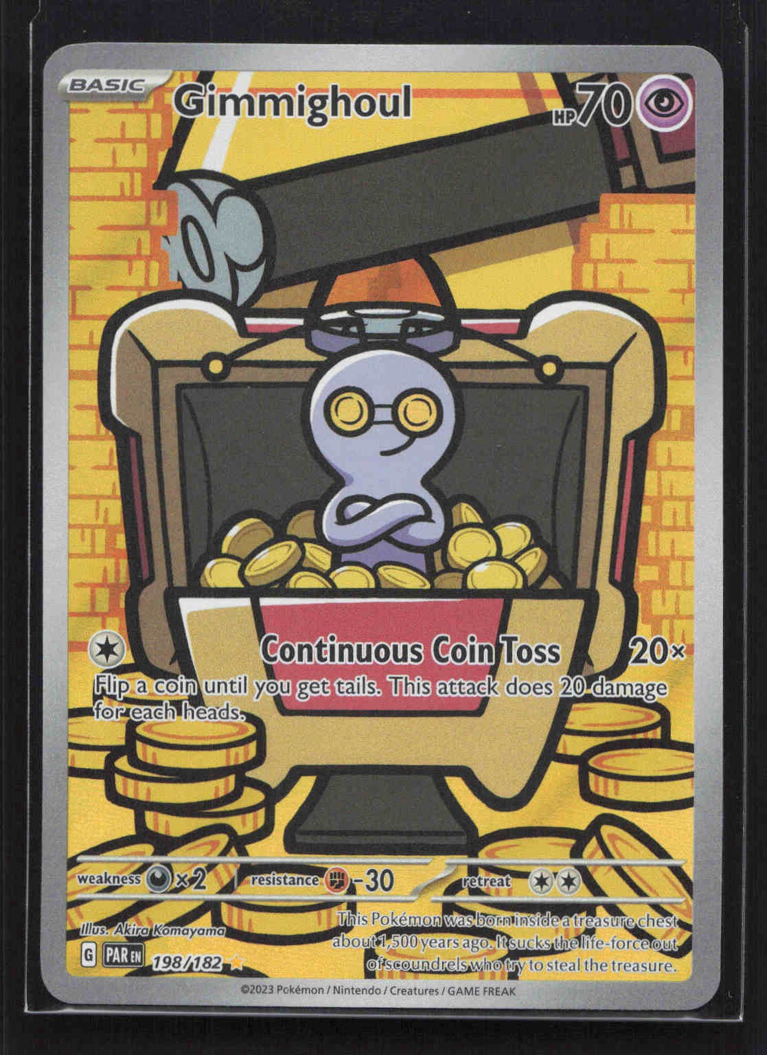 Gimmighoul - Illustration Rare SV04: Paradox Rift 198/182 NM