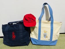 Polo Ralph Lauren Polo Bear Tote Bag, Ivory/Blue