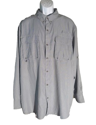 REDHEAD BRAND Men's Long Sleeve Button Down Vented Fishing Shirt 2XL