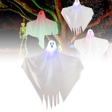 Halloween Hanging Ghost Decorations,Ghost Decor Toys With LED Lights JQ