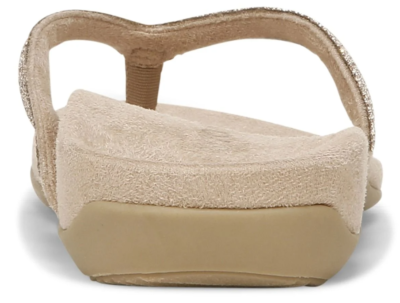 Vionic Dillon Shine Toe Post Rhinestone Champagne Sandal Women's