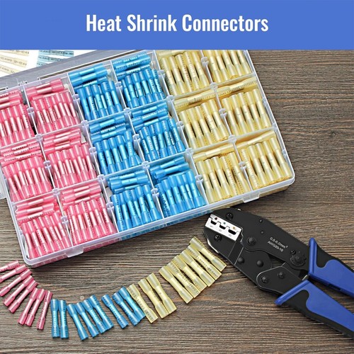 Kit de conectores de cable termorretráctiles para automóvil 200X terminales de crimpado a tope sin soldadura con caja - Imagen 7 de 10