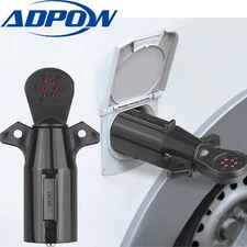 7 Way RV Blade Trailer LED Wiring Tester Trailer Towing Circuit Connector Plug
