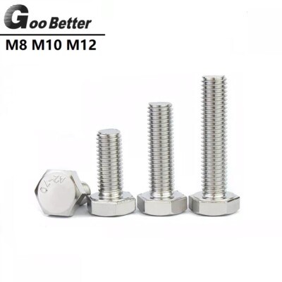 Sechskantschrauben Linksgewinde M8 M10 M12 Edelstahl A2 V2A Maschinen Schrauben