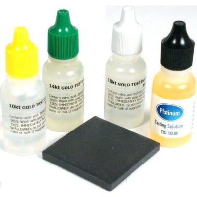 Gold Test Acid 10K 14K 18K Platinum & Jewelers Jewelry Testing Stone ...