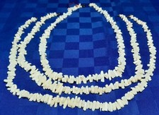 Lotto 3 Collane in Corallo Bianco Gioielli di Minerale Organico Naturale 146gr