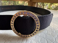 VTG R. Phillips Evening Cocktail Belt Womens Small Black Fabric Ribbon USA Made