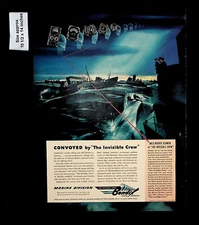 1943 Bendix Aviation Corp The Invisible Crew Seamen War Vintage Print Ad 33164