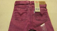 Levi's 710 Super Skinny For Girls Magenta Faded Jeans 4 Regular - NWT 38