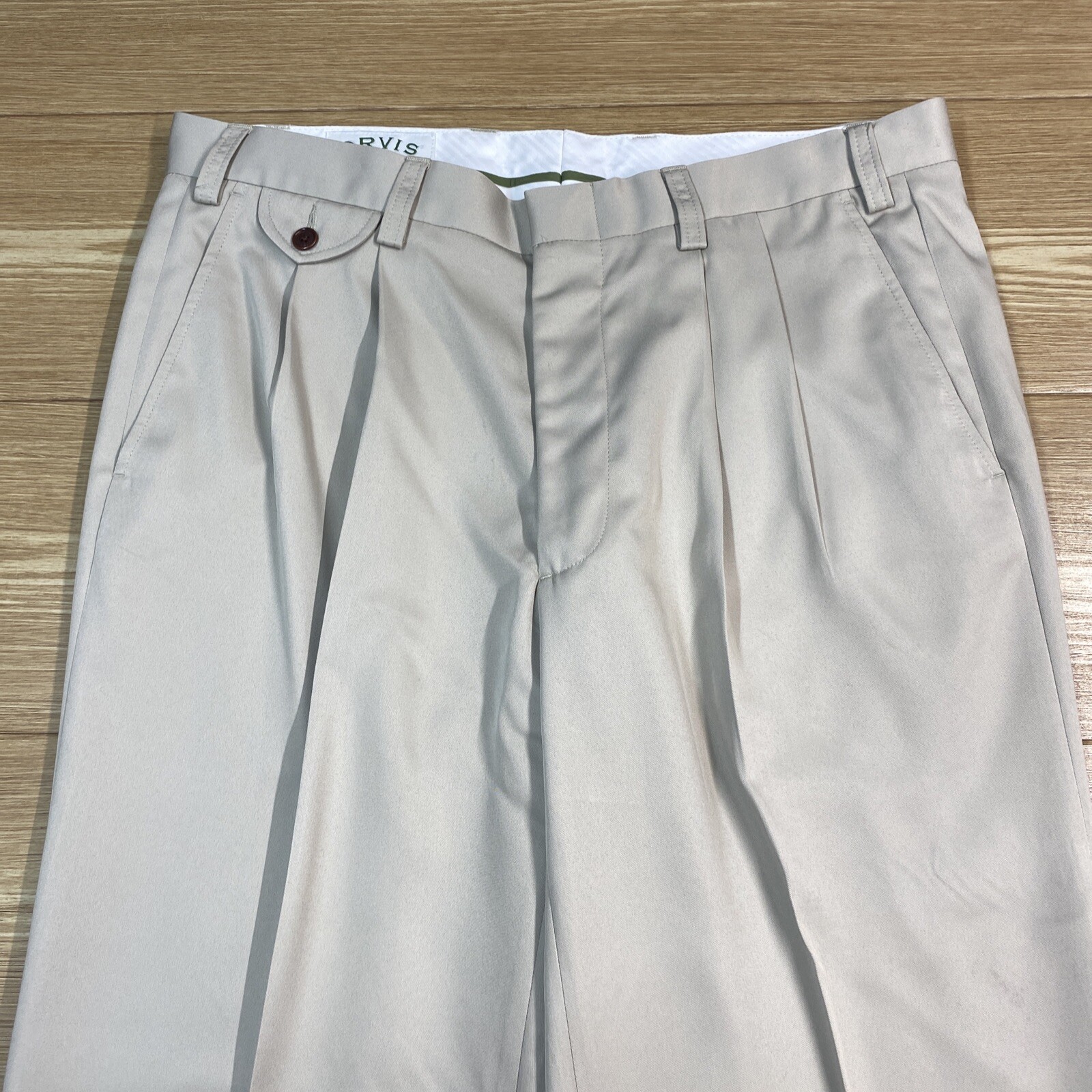 Pantalon Frente Plisados ​​Orvis Para Hombre Talla 36 ​​Pierna Recta Casual