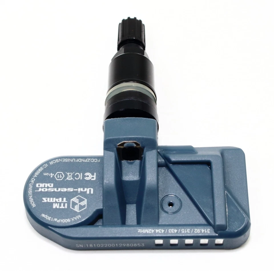 4 sensores de presión de neumáticos TPMS para vástagos de válvula de metal negro mate Dodge/RAM Foto 3 de 4