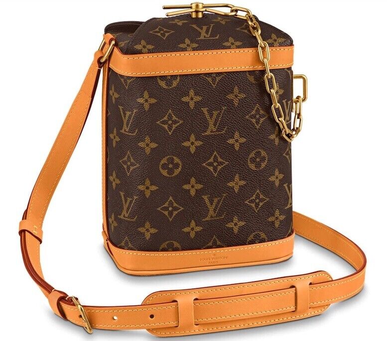 Louis Vuitton Milk Box Shoulder Bag Purse Monogram Brown Louis Vuitton Milk Box Shoulder Bag Purse Monogram Brown