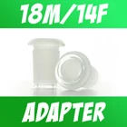 Glass 18mm Male to 14mm Female Low Profile Flush Mount Adapter Reducer Converter