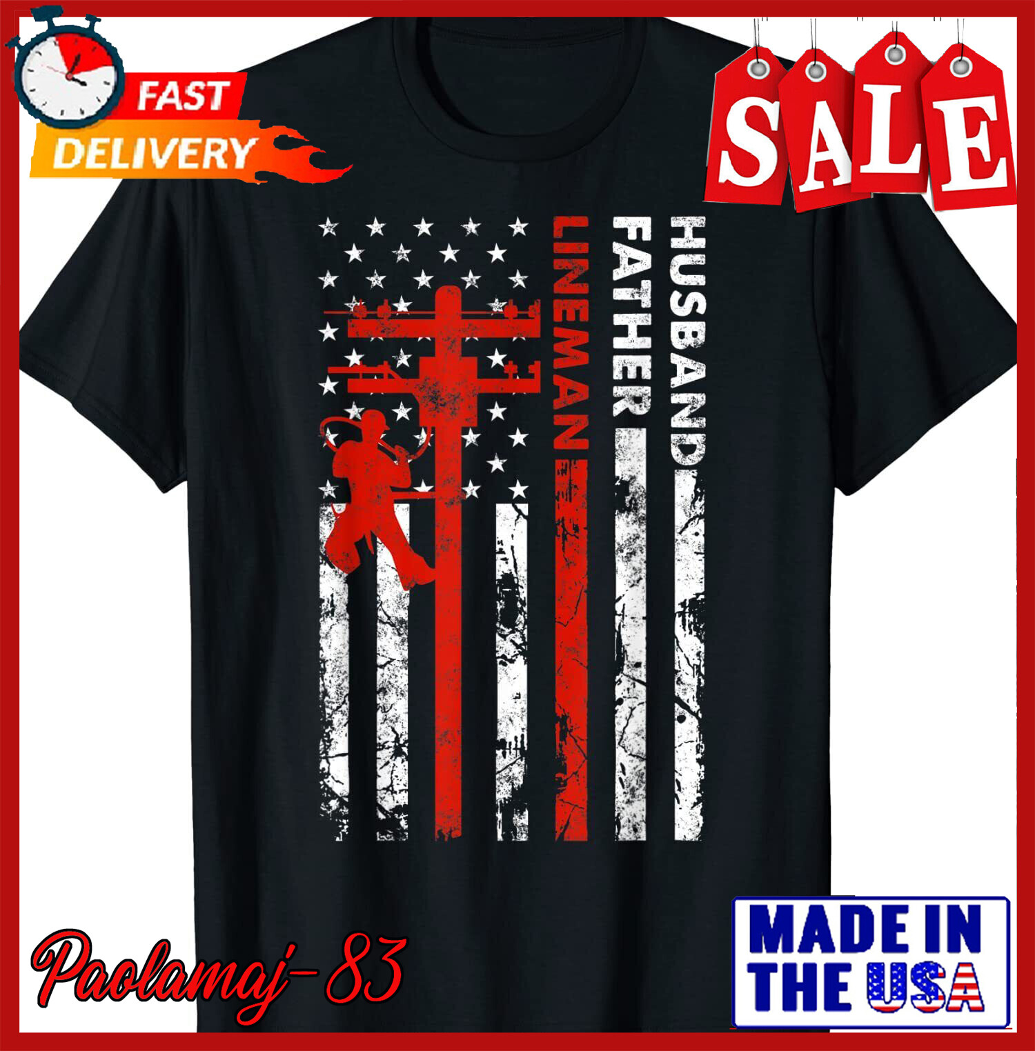 NEW LIMITED Electric Cable Lineman Design Great Gift Idea Premium T-Shirt S-5XL