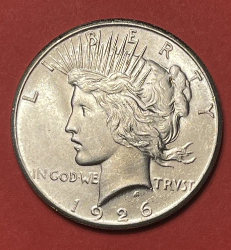 1926 P Peace Silver Dollar, Gem Uncirculated