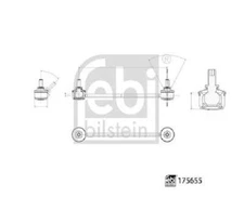 Genuine FEBI BILSTEIN Bar/Strut Stabilizer 175655 for Tesla