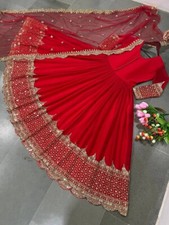 Presenting New Heavy Faux Georgette Gown With Dupatta For Reception & Party