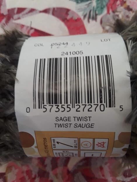 1 Skein Patons TWISTER  Yarn  Sage Twist  - Image 3 of 3