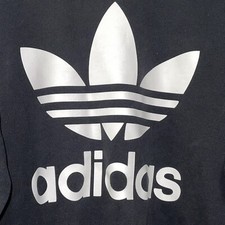 Adidas trefoil sweatshirt black womens size small guc e196