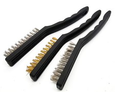 WIRE BRUSH 3 PC. STAINLESS STEEL,BRASS,NYLON CLEANING DETAIL BRUSHES