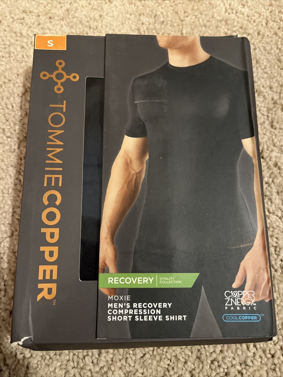 Tommie Copper Recovery Moxie Compression SS Crew Shirt Small Black