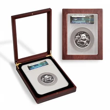 Box For 3 Inch / Large Slab Coin Capsule Lighthouse Wood Style NGC ATB Gift Case