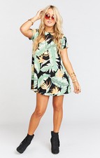 Show Me Your MuMu Ladies Night in Paradise Spandy Babydoll EM Mini Dress NEW-M