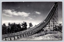 RPPC Pine Mountain Ski Slide Iron Mountain Michigan Real Photo P711X