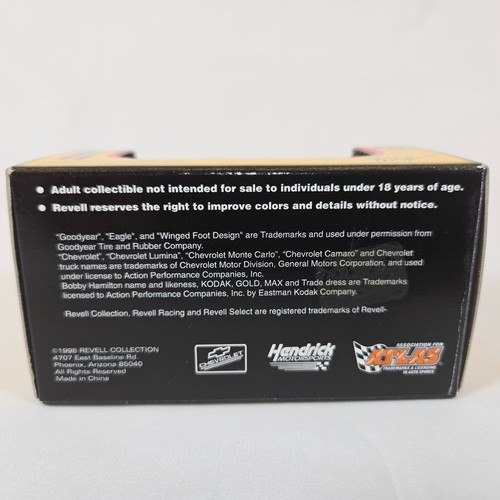 1998 Nascar Revell 1:64 Diecast Bobby Hamilton Kodak Max #4 Limited Edition COA - Picture 6 of 7
