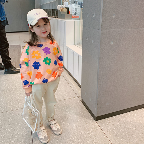 Girls Spring Clothes New Hoodie Spring and Autumn Clothes Children's Top