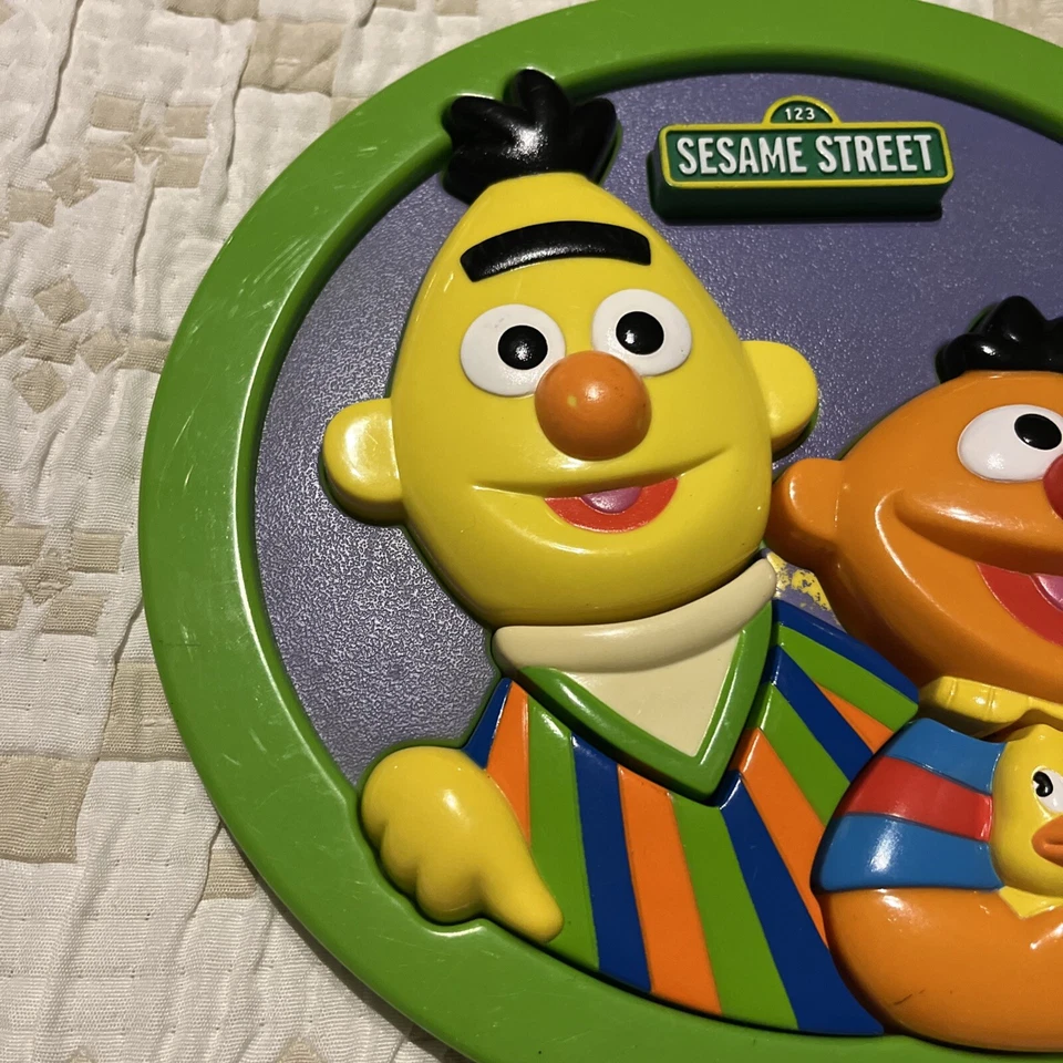 Vtg Sesame Street Puzzle Fun Plastic Bert & Ernie Baby Rubber Duckie 2000 Mattel - Image 2 of 4