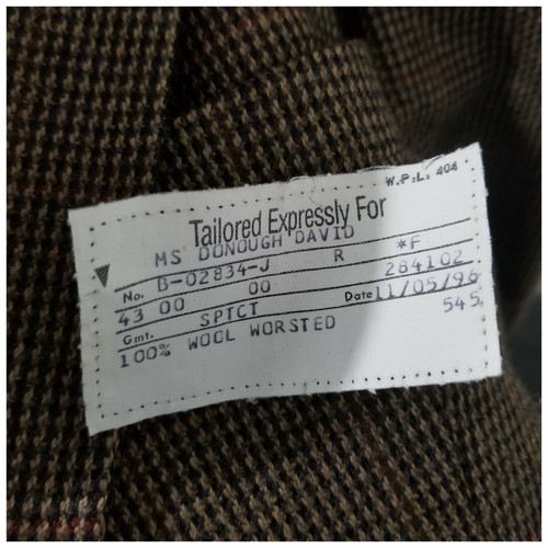 Hart Schaffner Marx 43R Brown Check Wool Two Button Sport Coat Blazer Jacket - Picture 8 of 10