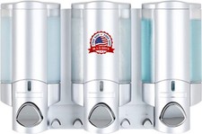 Dispensador De Jabon Triple Para Pared acondicionador y gel de ducha champú NEW