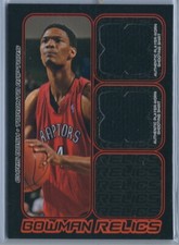 2006-2007 Bowman DP&S Basketball Chris Bosh Raptors Dual Jersey Card #047/249