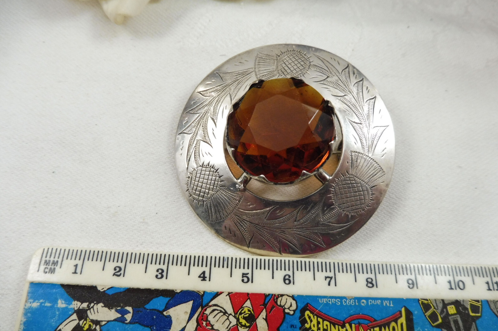 Large Antique Solid Silver Scottish Thistle Citri… - image 7