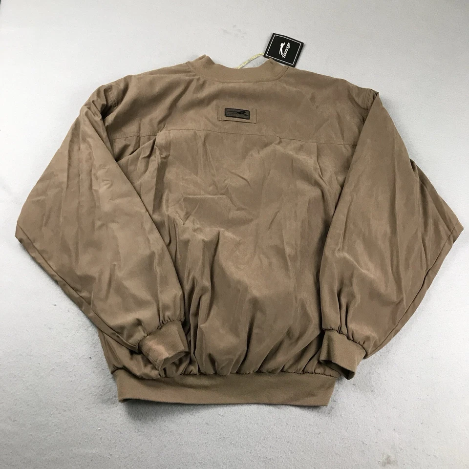 Chaqueta PGA Para Hombres Grande Marrón Forrada Pullover Mangas Largas Golf Cortavientos Nueva con Etiquetas Foto 4 de 4