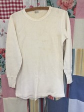 Vintage 50s Penney  s Towncraft Thermal Knit Long Sleeve T-Shirt USA Thick