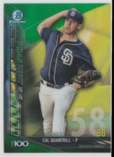 Cal Quantrill 2017 Bowman Scouts' Top 100 Green RC Rookie 50/99 #BTP-58 San