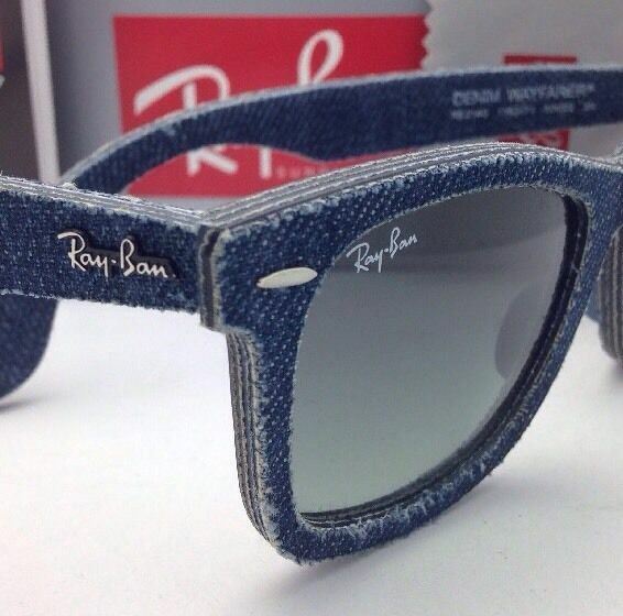 RAY-BAN DENIM WAYFARER Sunglasses RB 2140 1163/71 50-22 Blue RAY-BAN DENIM WAYFARER Sunglasses RB 2140 1163/71 50-22 Blue