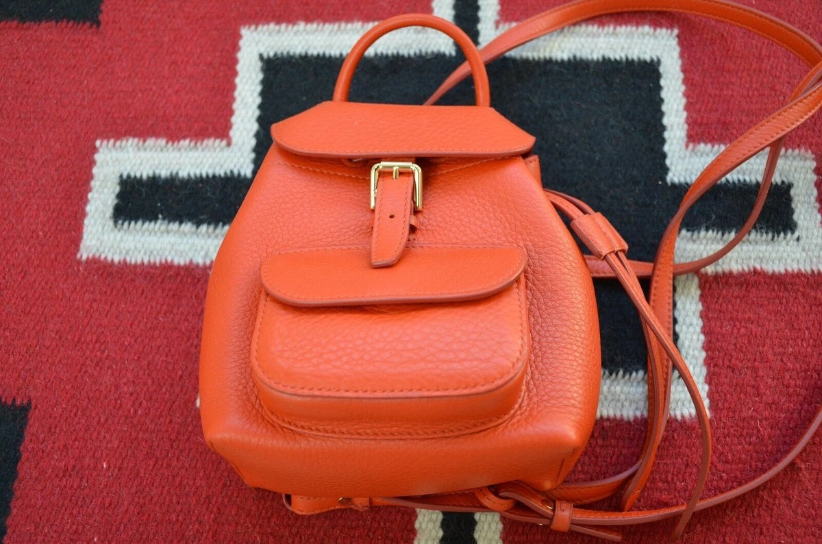 Mini Ralph Lauren Orange Leather Backpack Ricky leather handbag Ralph Lauren Orange in Leather - 9614737 main image 2