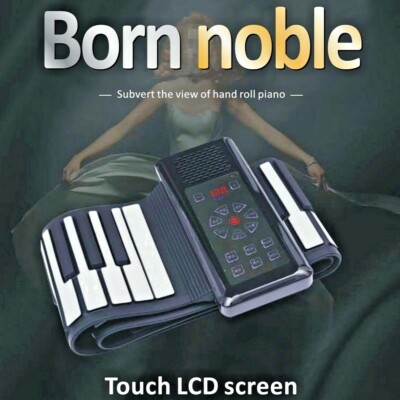 61 Keys Roll Up Flexible Piano Keyboard w/ Built-in Speaker