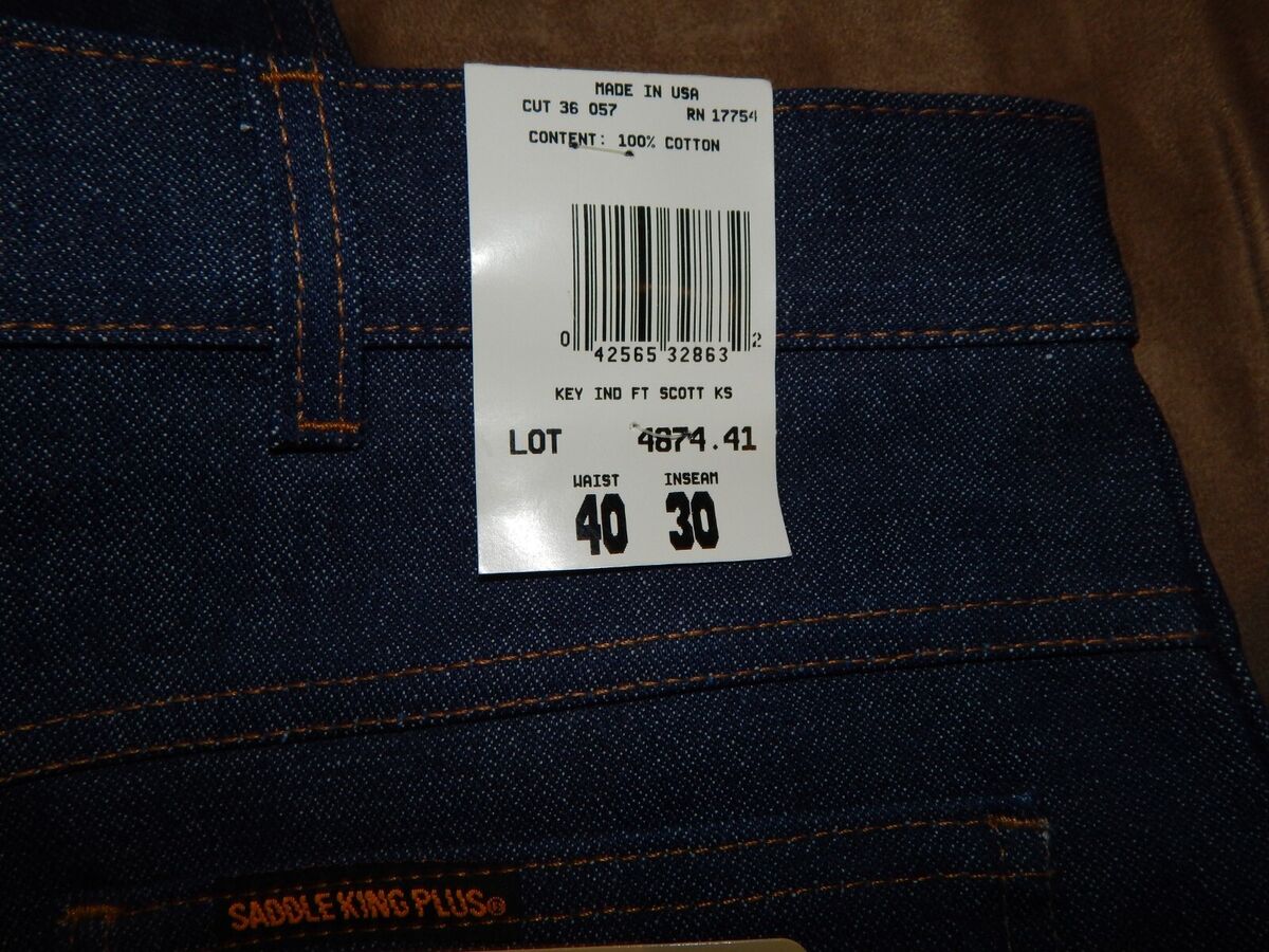 VTG Saddle King Plus Western Wear Denim Jeans Men's 40x30 VTG Saddle King Plus Western Wear Denim Jeans Men's 40x30