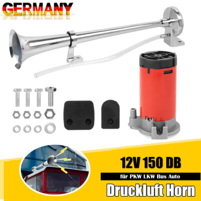 150DB 12V Fanfare Hupe Druckluft Horn Nebelhorn