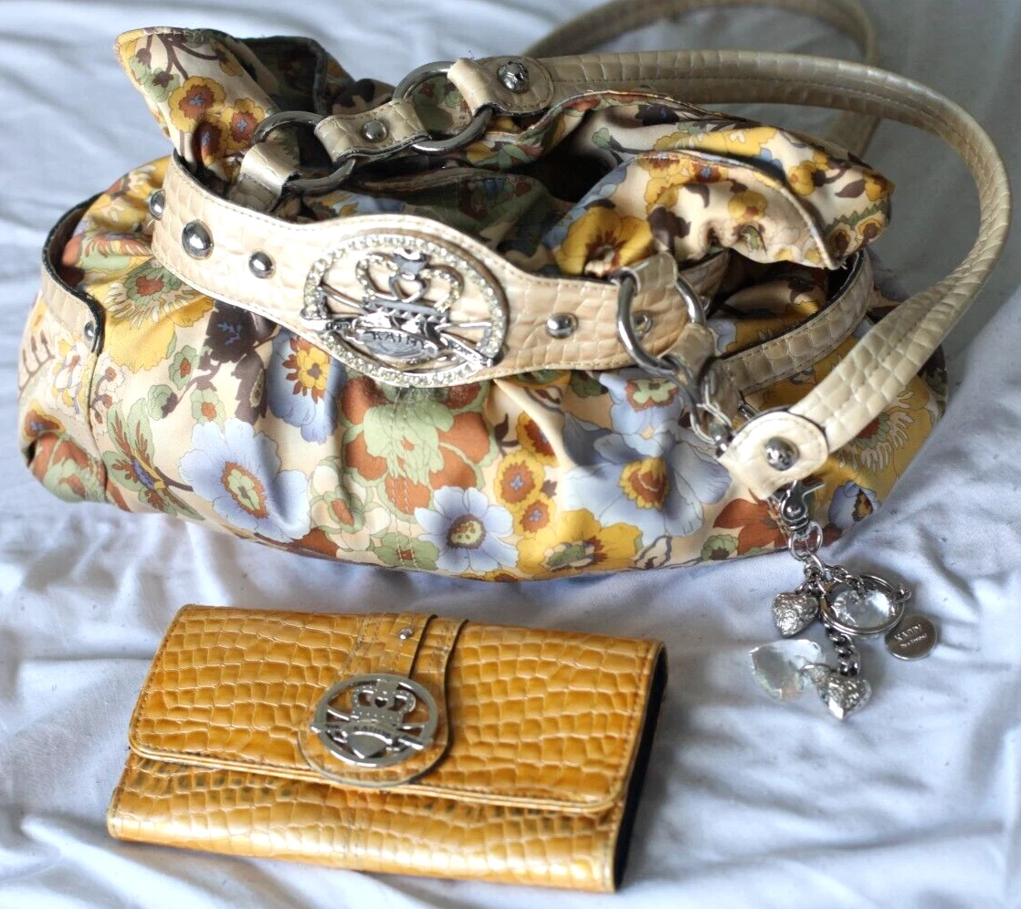 VTG Y2K 2000s Kathy Van Zeeland Corset Purse Handbag Floral & Clutch