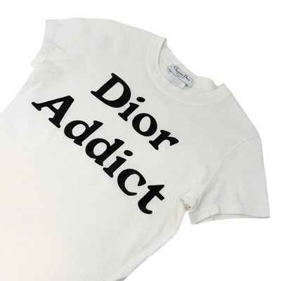 Christian Dior 2002 Vintage Addict Big Logo T-shirt Top #38 White